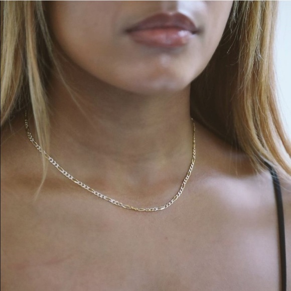 14k Yellow Gold 2mm Hollow Figaro Chain 16" 18" 20